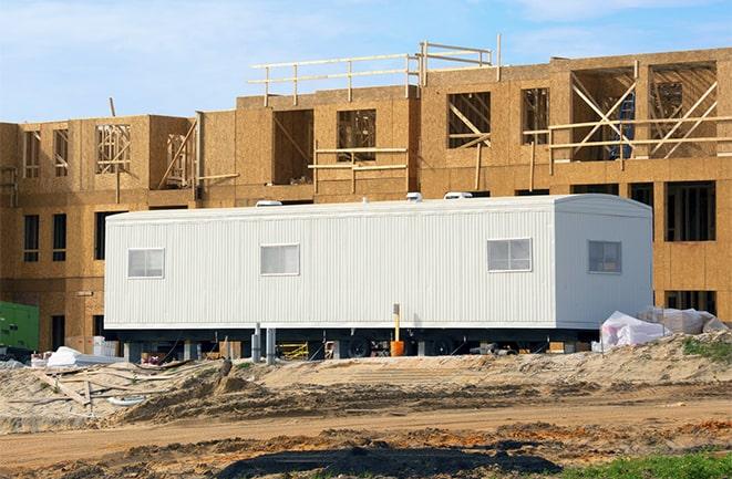 office trailers for rent at a construction site in Villa Park, IL